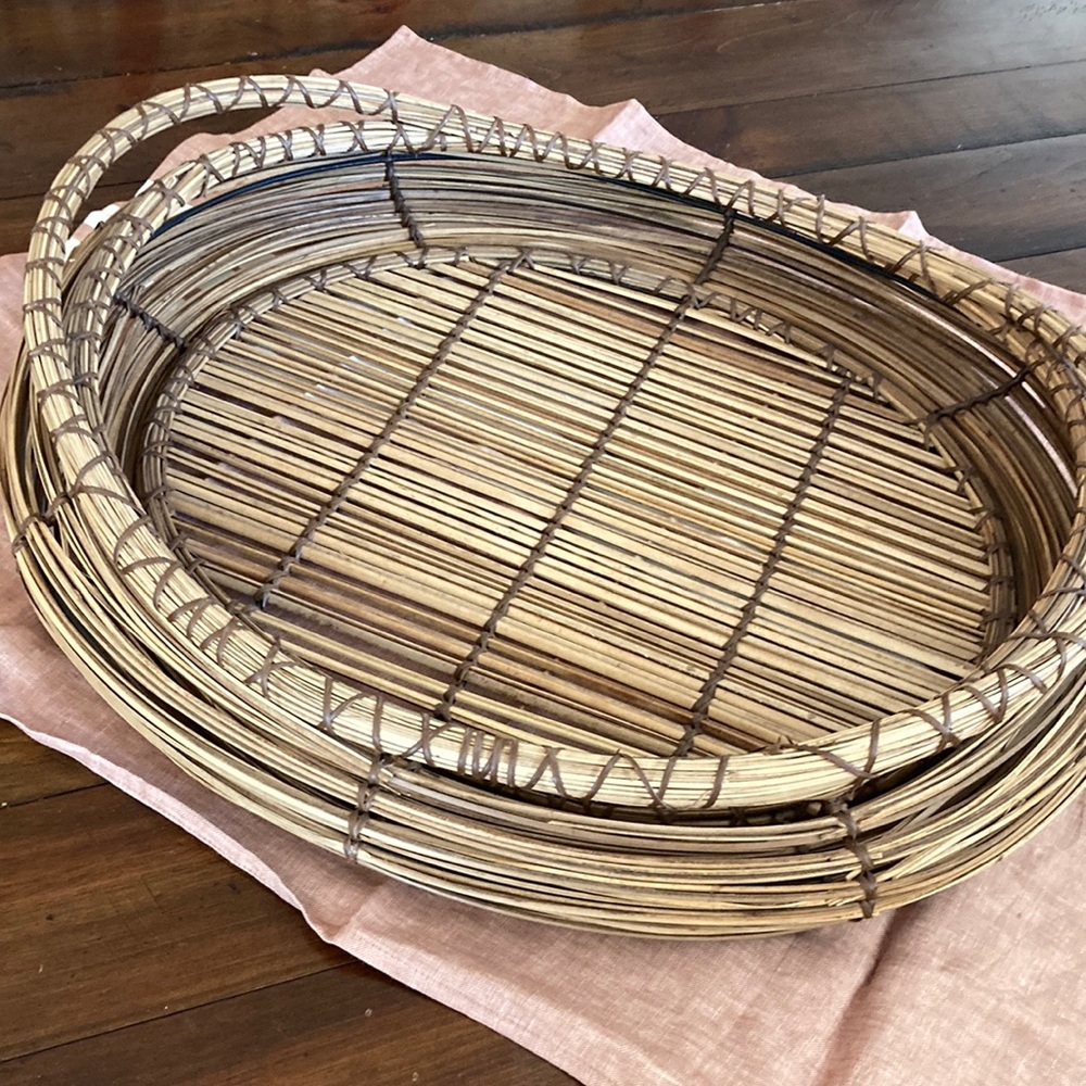 🌲 pine needle tray basket bar tray wall decor cottage core rustic coastal maine